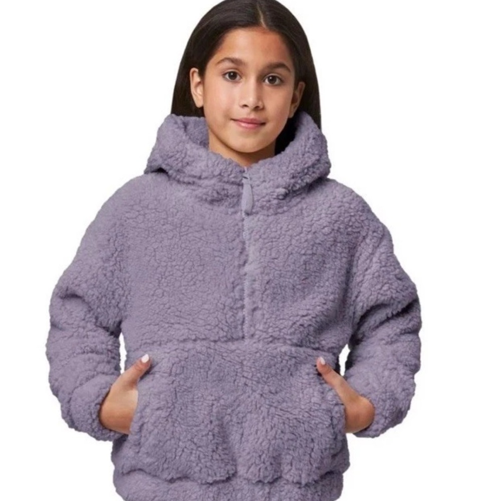 Girls Youth Mondetta 1/2 Zip Fleece Sherpa Pullover Shirt Size Large 14/16 NWT